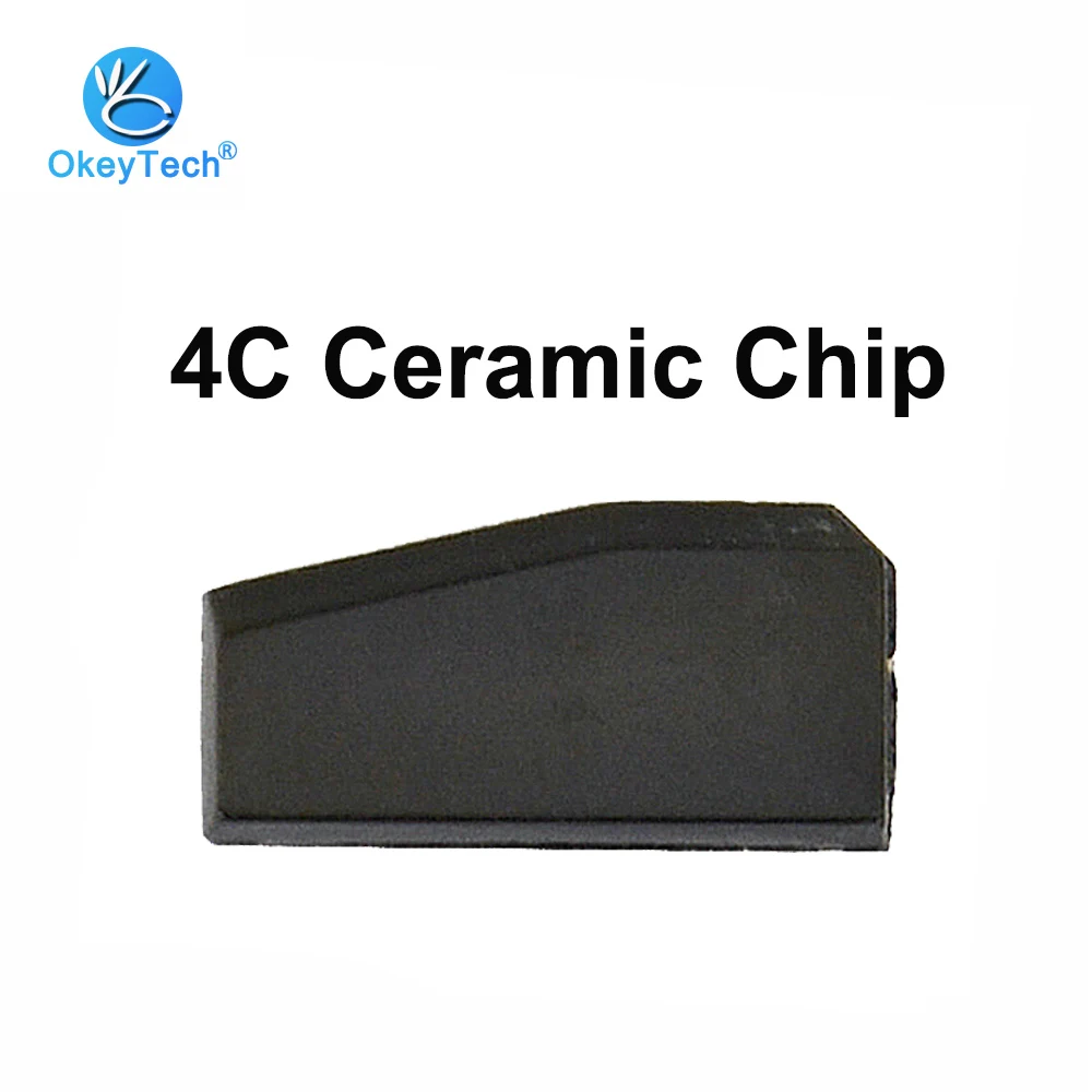 

OkeyTech 4C Transponder Chip Blank ID 4C Carbon Ceremic Car Key Chips Not Coded ID4C for Toyota Camry Prado Corolla Crown Ford