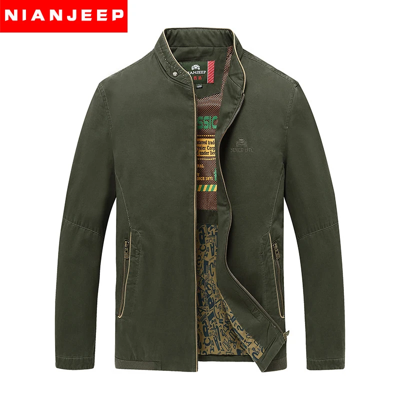 

NIAN JEEP Brand Clothing Spring auturn Mens Classic Casual Jacket coat men windbreaker,Outwear veste manteau homme 132