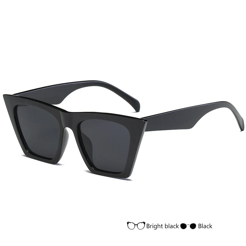 Винтажные Квадратные Солнцезащитные очки для женщин и мужчин, ретро классические черные солнцезащитные очки, красные солнцезащитные очки для женщин - Цвет линз: A