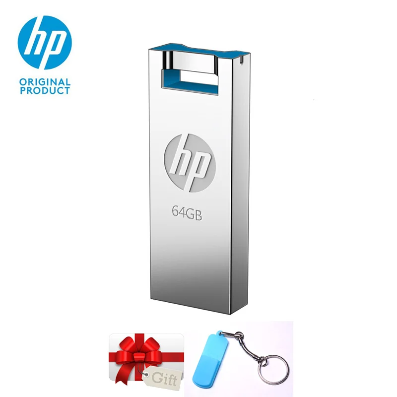 Дешевый Hp USB флеш накопитель 16 ГБ 32 ГБ 64 Гб v295w Металл Cle USB флеш накопитель U диск на ключе дропшиппинг оригинальный Флешка 32 Гб