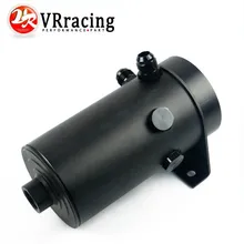 VR RACING-UNIVERSAL ALUMINIUM ANODIZE BLACK OIL TANK WITH -08 AN PORT -10 AN FLARE AND 7/8-14 FUEL TANK HIGH QUALITY VR-SLYT01