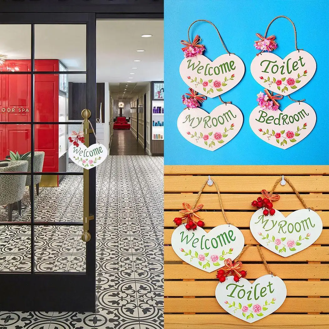 

New Wall Modern Art Creative Home Decoration Indoor Door Wall welcome, my room, toilet, bed room Hanging Sign