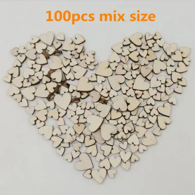 Wooden Love Heart Shape for Plaques/Art/Craft/Embellishment/2/4cm 50/100Pcs/bag 