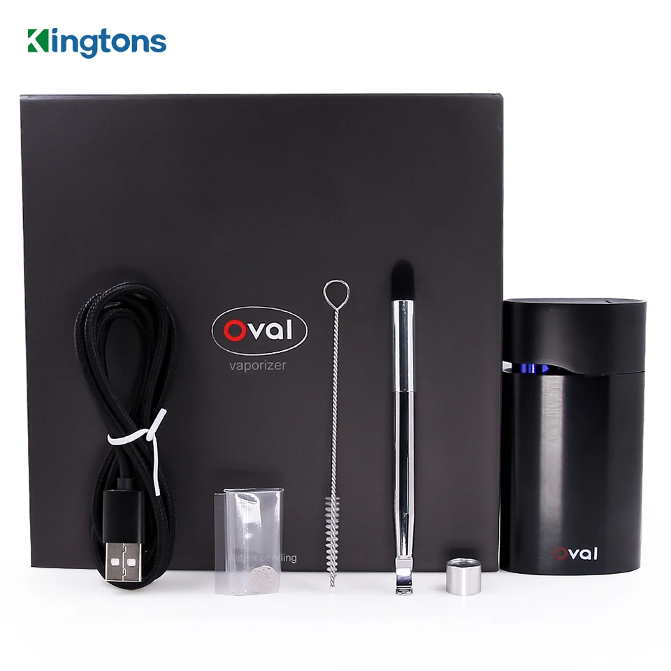 Original Kingtons Oval dry herb vaporizer E cigarette TC