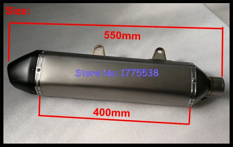 Personalizado ID: 50,2mm L: 550mm KTM 450 11-18 motocicleta silenciador de Escape de titanio de aleación de moto Escape silenciador de Escape para KTM450