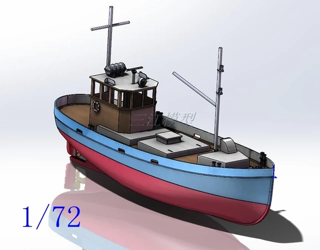 Nidale Model Scale 1/72 Fishing Boat Model Mini Fishing Boat Model