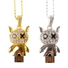 U Disk Flash Disk Crystal Cartoon 64GB 32GB 16GB 8GB Jewelry Usb Flash Drive Jewelry Usb Memory Pen Driver Gifts Gadget Pendrive