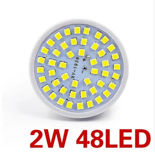 JIERWORLD E27 светодиодный лампы GU10 Лампа 220 V SMD 2835 MR16 48 60 80 светодиодный s теплый белый свет, переменный ток 220 V точечные светильники - Испускаемый цвет: 2W 48LEDs