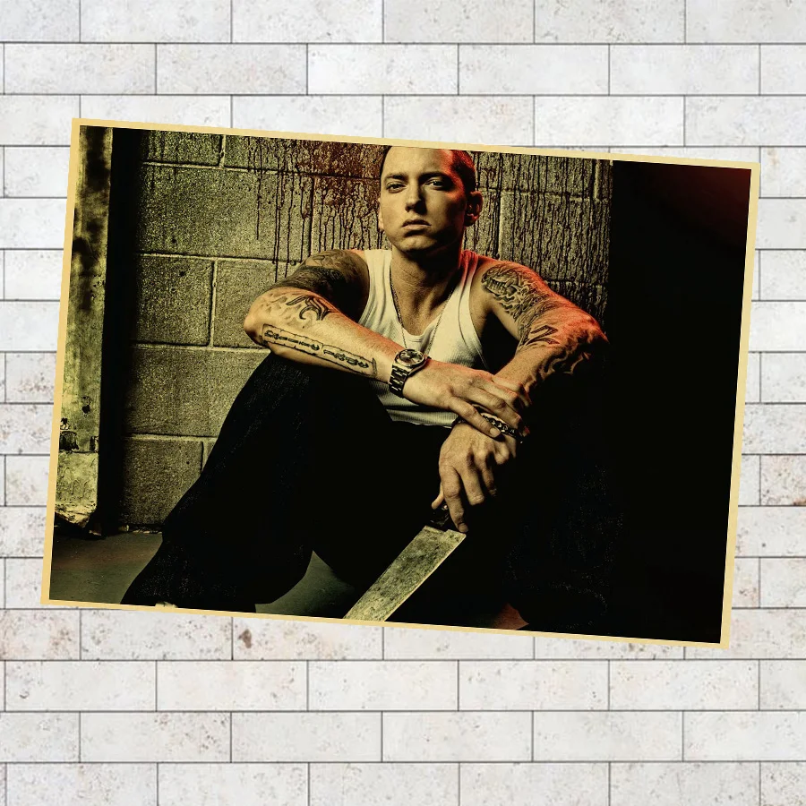 Американский рэперский плакат актер Eminem 8 Mile тонкая тенистая LP картина Настенный