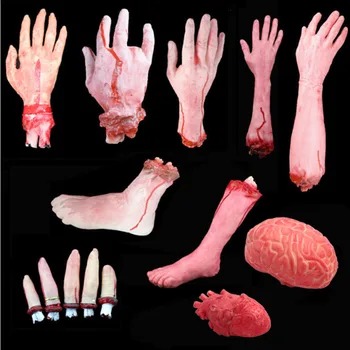 

1Pcs Halloween Broken Finger Bloody Hand Props Patry Decor Scary Soft Glue