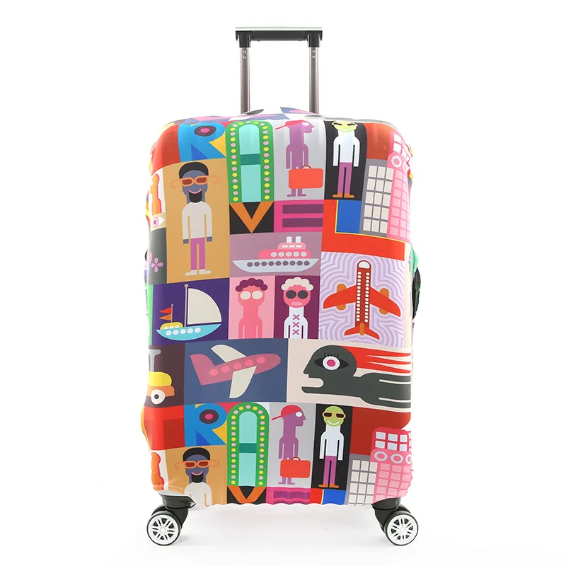 OKOKC чехол для костюма с цветами, Эластичный Защитный чехол для багажа, Suitable18-32 дюймов, чехол на колесиках с паролем, аксессуары для путешествий - Цвет: T5264