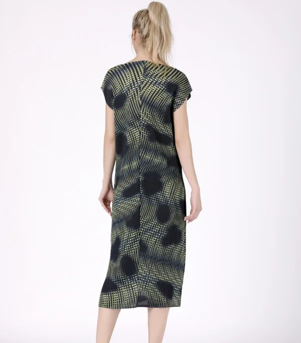 Robe Pliant Livraison Imprimer Mince Robes Série Bleu Rides Miyake Nouveau Plearted vert Gratuite rouge 2019 Numérique TPx5wCnn