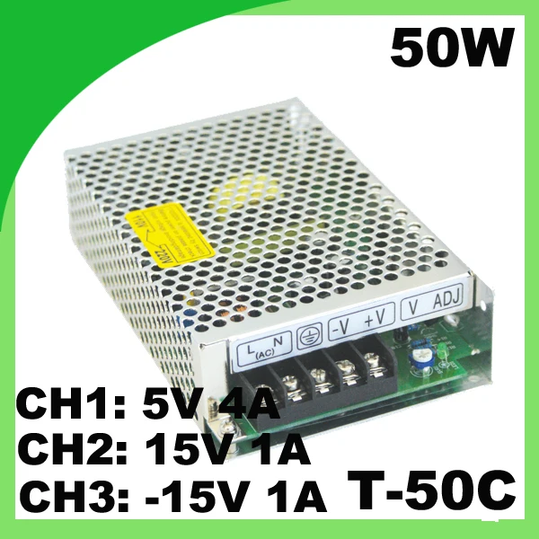 

Mini power supply with triple switching output 5V 4A ac to dc T-50C power supply