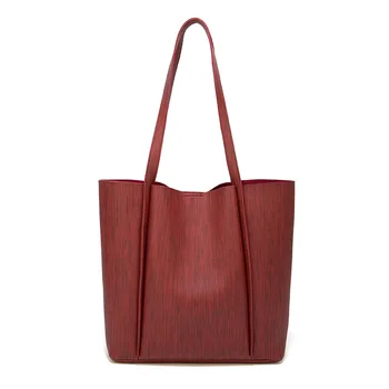 

Simple PU Leather Big Tote Women Fashion Handbag Korean Style Female Shoulder Bag Large Capacity Office Lady Handbags Wholesale