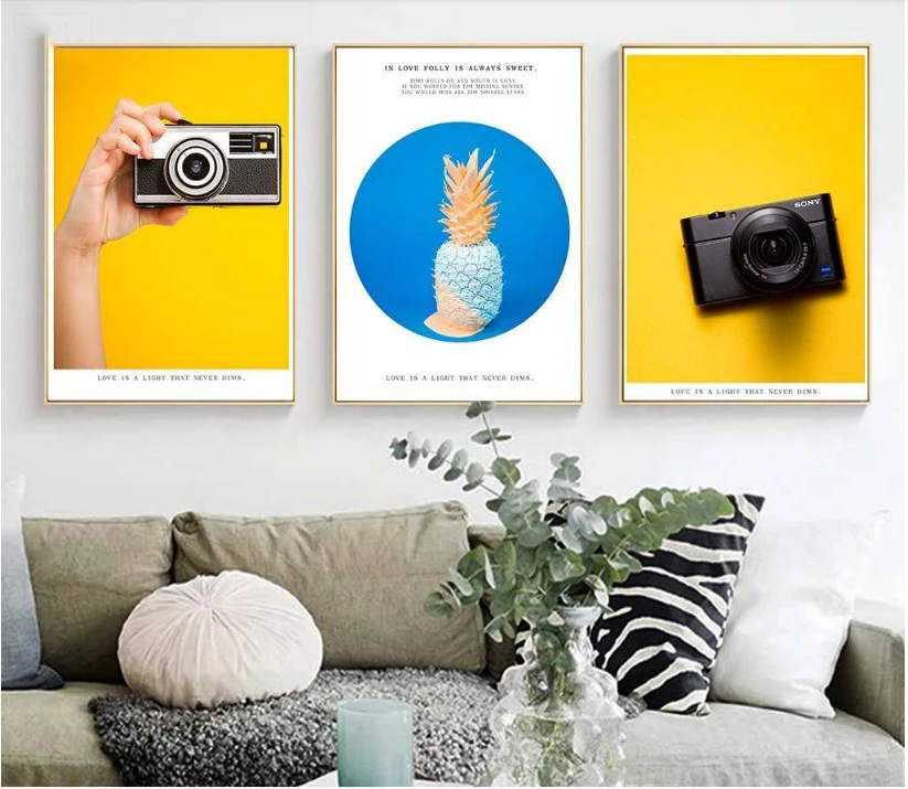 SPLSPL-Nordic-Modular-Print-Pineapple-Picture-Yellow-Wall-Art-Canvas-Paintings-Cuadros-Decoracion-Dormitorio-for-Room (2)