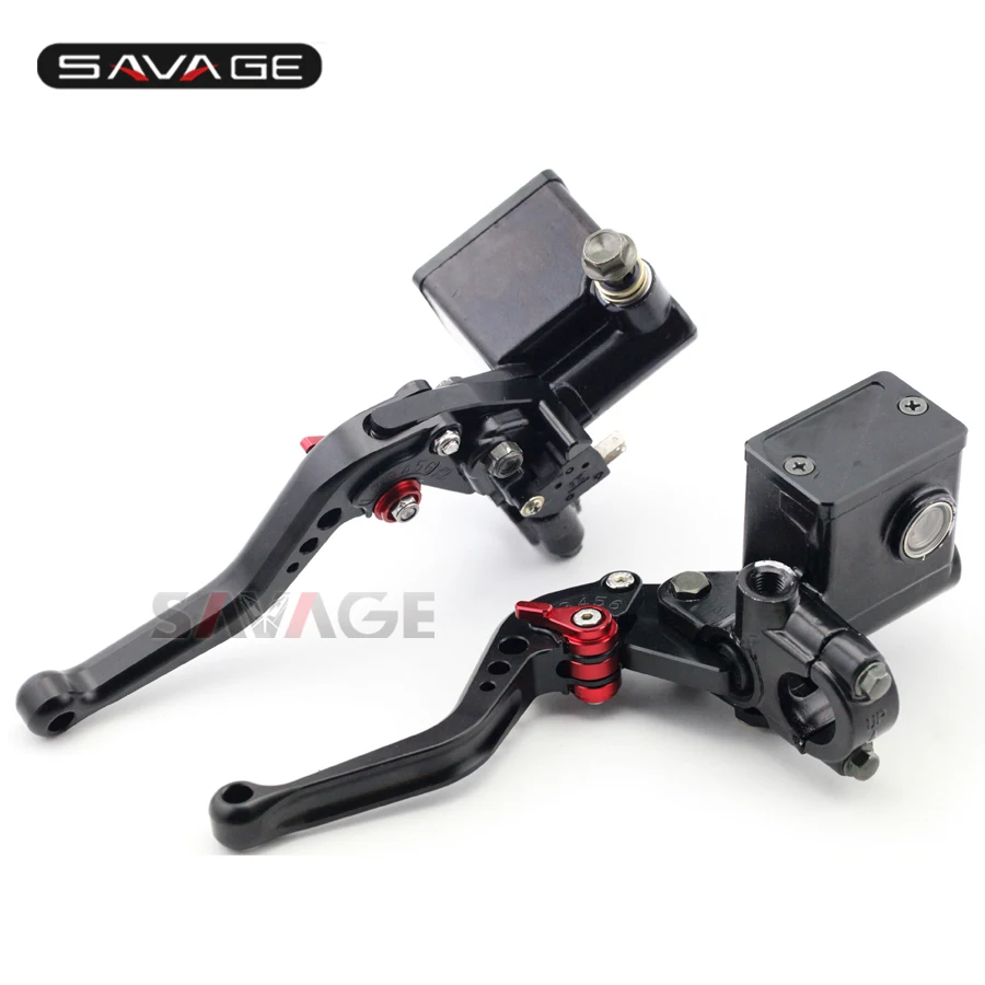 

For SUZUKI AN250 Burgman 98-02/ AN400 Burgman 99-11 Motorcycle Front & Rear Brake Master Cylinder Kit Reservoir Set Levers Black