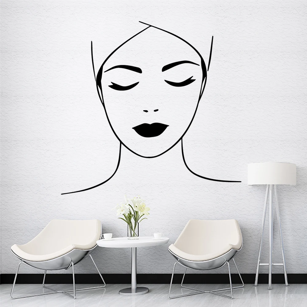 

Funny Delicate Face Wall Stickers Self Adhesive Art Wallpaper Nursery Kids Room Wall Decor Removable Mural