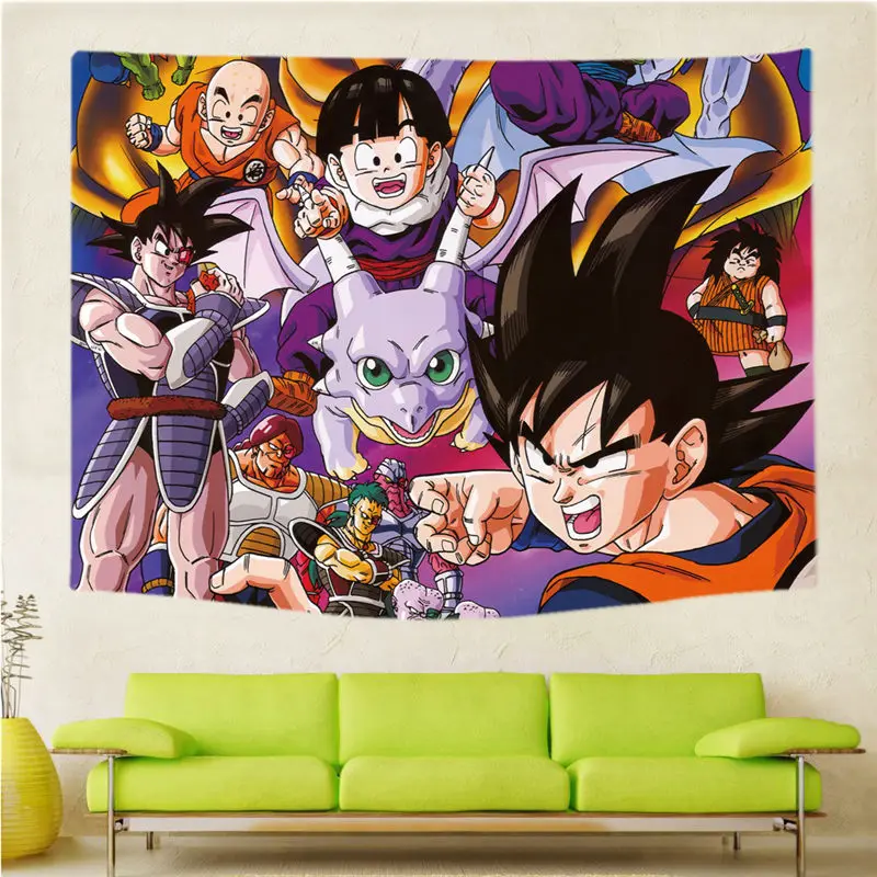 Dragon Ball настенный японский аниме гобелен из полиэстера 200*150 см декоративные шторы из полиэстера длинный стол Крышка - Цвет: 16