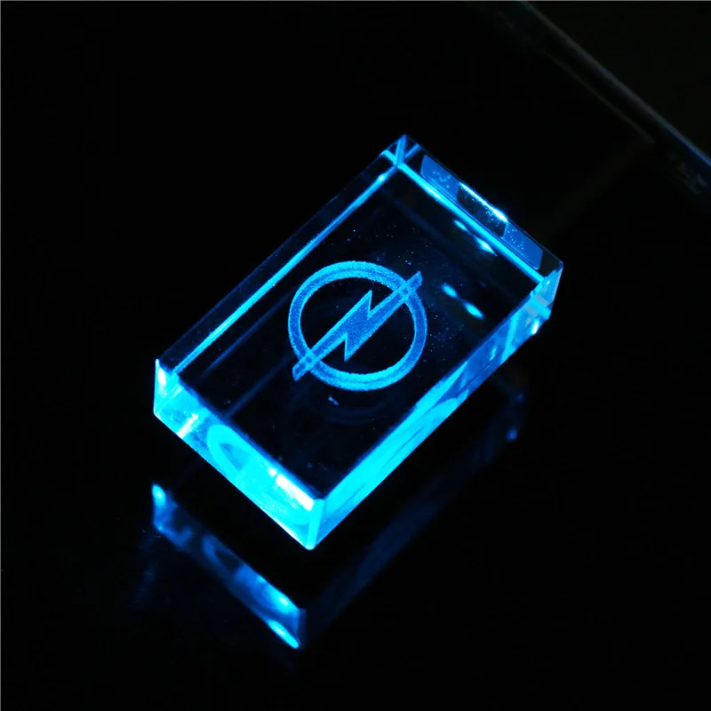 USB2.0 O pel металл+ стекло ключ модель автомобиля Флешка usb2.0 4 ГБ 8 ГБ 16 ГБ 32 ГБ флеш-накопитель USB флеш-накопитель подарок флешка - Цвет: Blue