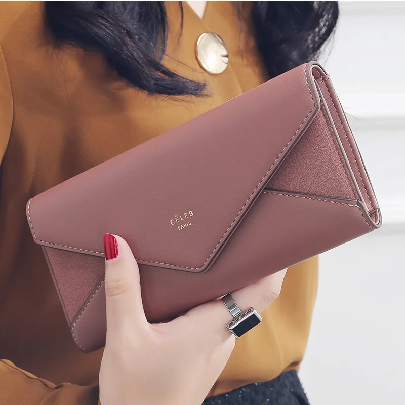 New Style Envelope Designer Clutch Wallets For Women Hasp Pocket To Coin Card Holder Female Purses Long Wallet Ladies New Style Envelope Designer Clutch Wallets For Women Hasp Pocket To Coin Card Holder Female Purses Long Wallet Ladies