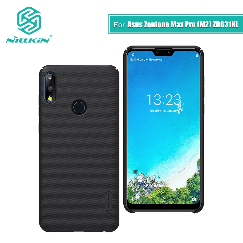 Для asus zenfone max pro m2 zb631kl чехол-накладка 6,0 ''NILLKIN матовая жесткая задняя крышка в подарок держатель для телефона для asus max pro