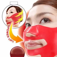 Силиконовая маска для похудения лица подбородок подтягивающая лента Уход за кожей лифтинг обертывание v-образная форма двойные ремни для подтягивания подбородка уход за кожей красный