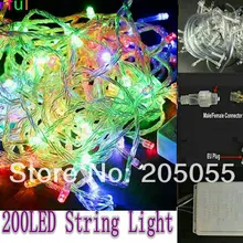 20 м 200LED Рождество Свадьба Фея свет шнура регулируется функцией памяти контроллер с женский и мужской разъем 220V-COLORFUL