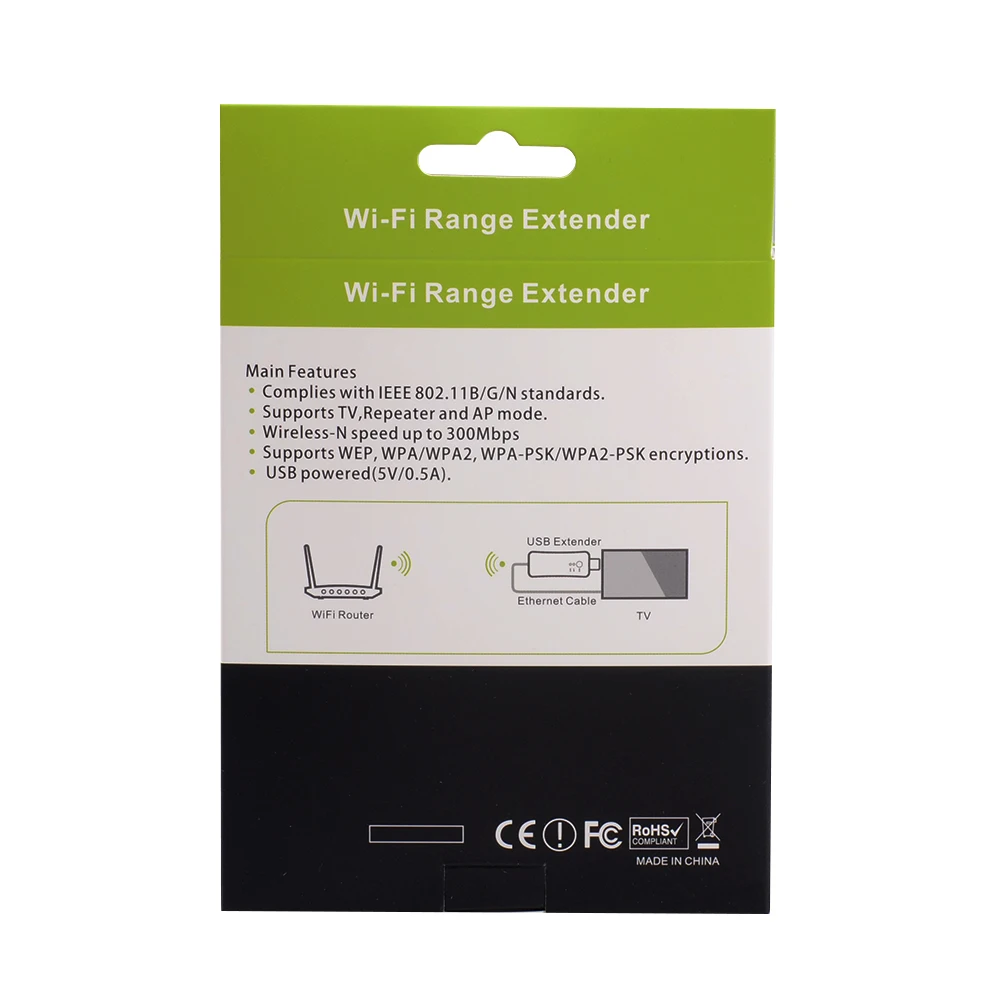 300Mbps 2.4GHz Universal USB Wireless Wifi Repeater Range Extender AP Mode With Rj-45 Ethernet For Samsung Sony LG Smart TV