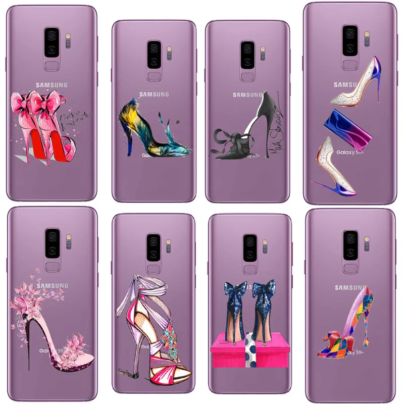 

red high heel shoes Hard PC phone case cove For Samsung S6 S7 S8 S6Edge S8Plus NOTE9 2 3 4 5 8