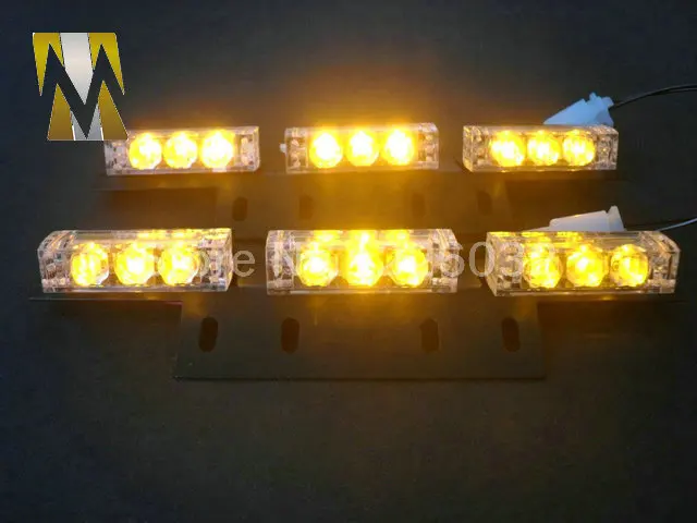 2x9 led 18LED grille flash Car light Strobe Flash Warning EMS Police Truck Light Flashing Firemen Lights DC 12V