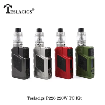 

Electronic Cigarettes Tesla P226 220W TC Kit Tind Sub Ohm Tank 4.5ml T-X3 0.18ohm Powered By Dual 18650 Battery Vape Vaporizer