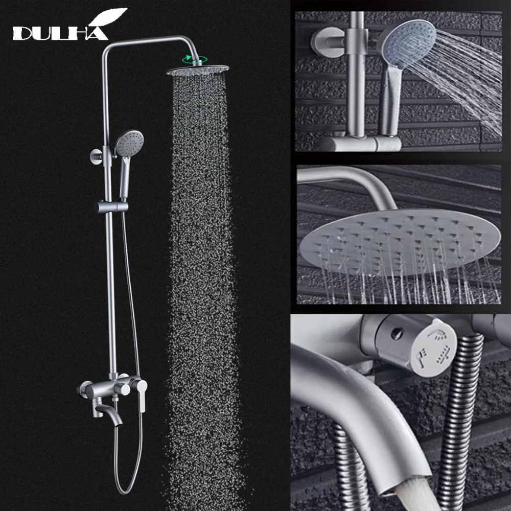 

Bathroom Shower System Set Big Rain Waterfall Shower Faucet Mixer Cold&Hot Water Saving Mixing Valve Shower Head Hand Sprayer