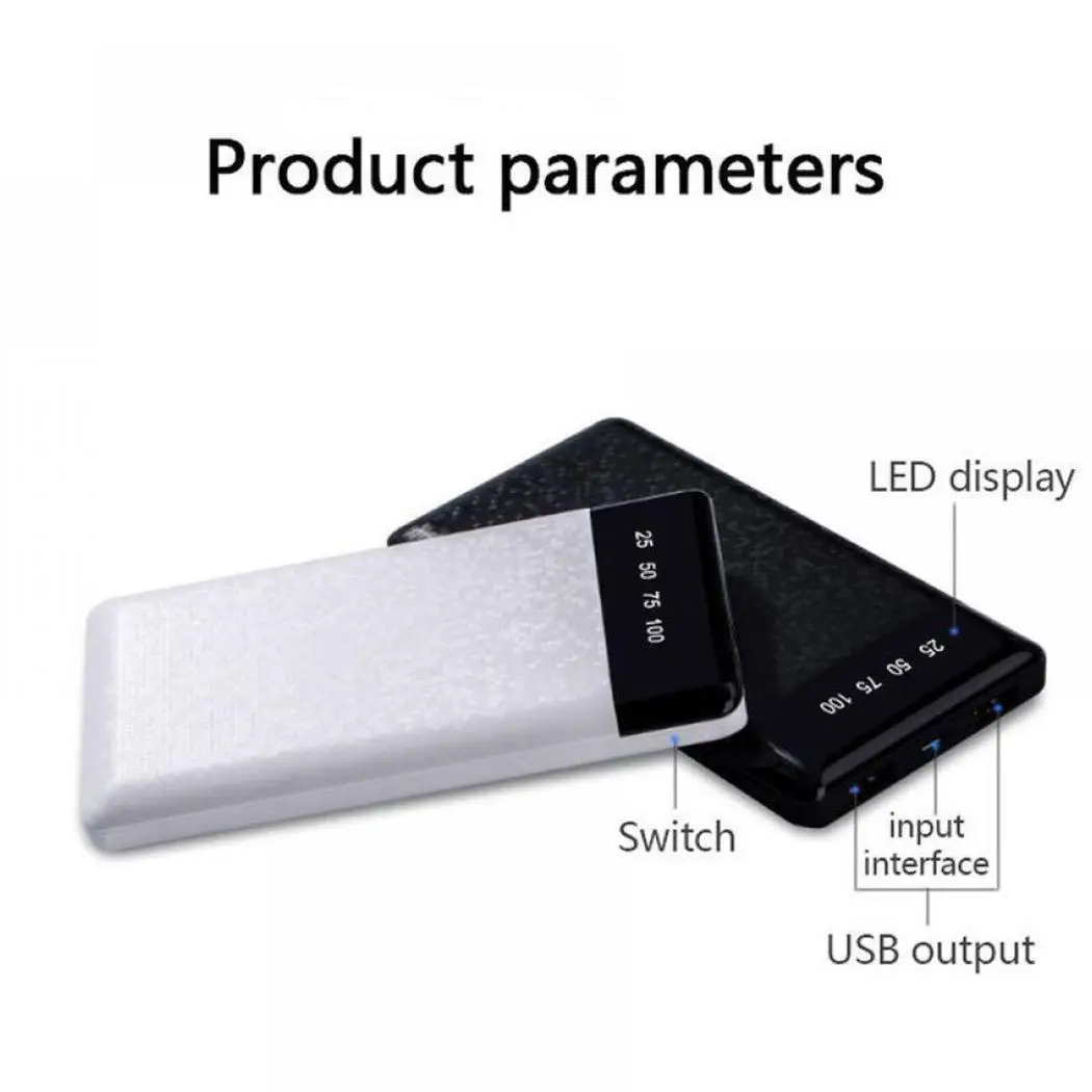 20000 мАч цифровой дисплей внешний аккумулятор повербанк двойной USB светодиодный