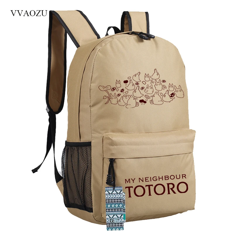 Мой сосед Тоторо, холщовые рюкзаки, студенческий большой женский мужской дорожный рюкзак для школы, Повседневная сумка на плечо для ноутбука