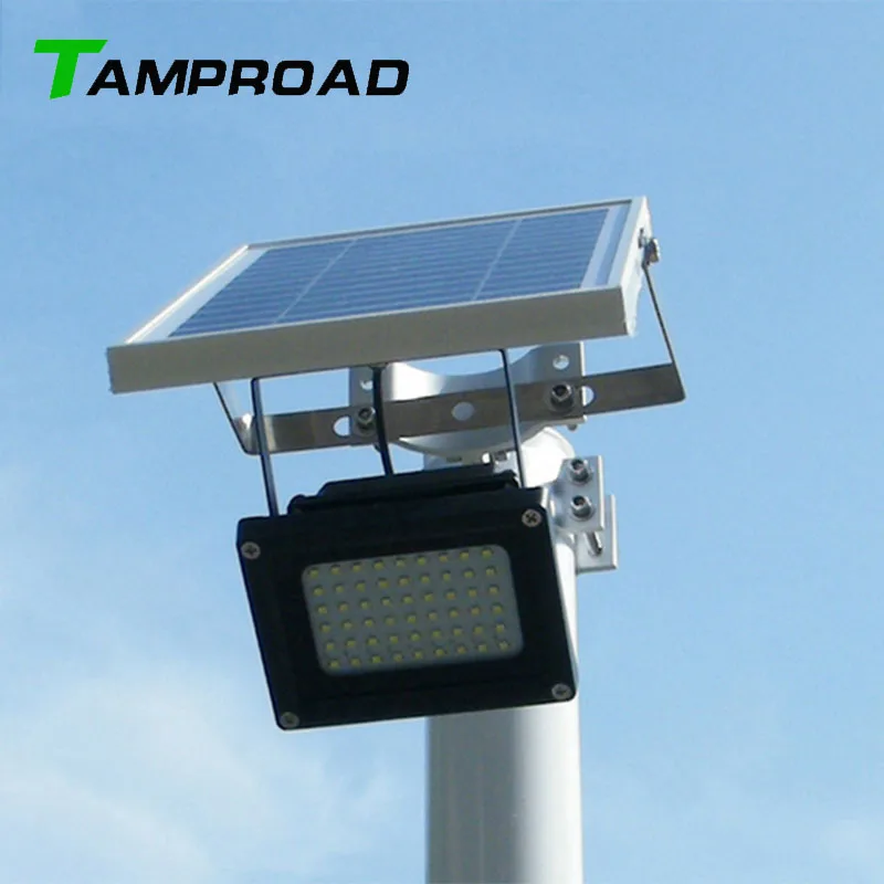 

TAMPROAD Outdoor Waterproof Solar Floodlight 54 LED Spotlight Focused Solar LED Flag Light with Hardware for Flag Poles Driveway