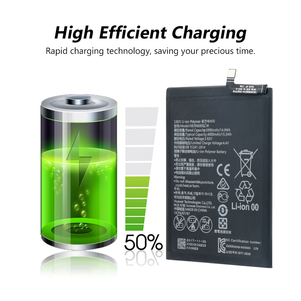 Перезаряжаемые 3,82 V 4000 мА/ч, литий-ионный аккумулятор для мобильного телефона, Батарея для huawei Коврики 9/Коврики 9 Pro LON-L29 MHA-L09 MHA-L29 MHA-TL00 MHA-AL00