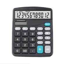 Черный 12 цифр большой экран калькулятор Мода компьютерный Financial accounting Q99 DJA99