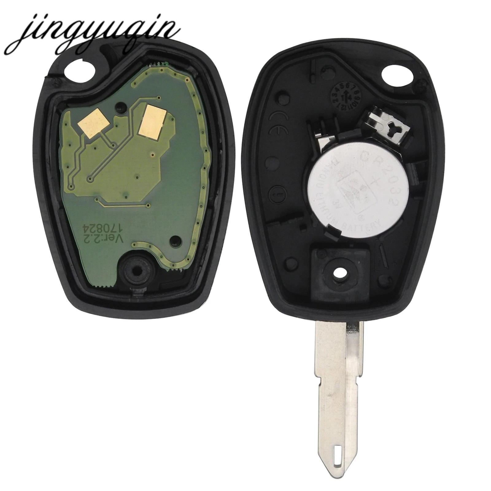 Jingyuqin дистанционный ключ PCF7946 чип 434 МГц для Renault trafc Vivaro Primastar Movano 3 кнопки Замена управления Fob без ключа