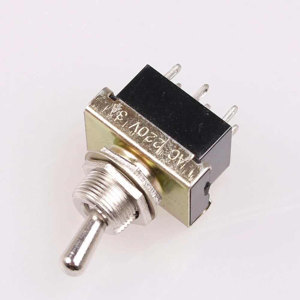 2 позиционный 6 терминалов DPDT Черный тумблер AC 220V/3A 110V/6A|Выключатели| |