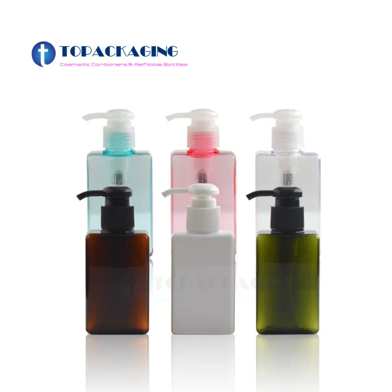 30PCS*100ML Lotion Pump Bottle Square Plastic Refillable Shampoo Packing Empty Cosmetic Container Shower Gel Essence Oil Sample household square ceramic soap dispenser bathroom hand sanitizer shampoo bottle large capacity soap pump dispenser soap dispener