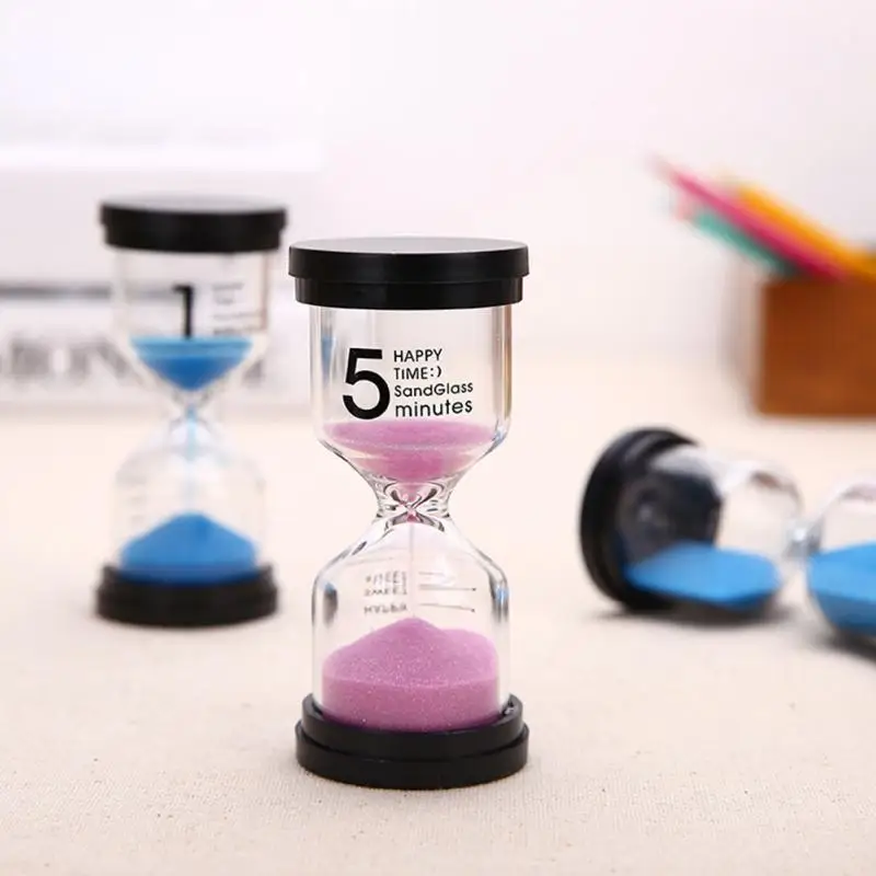 5/10/15/30 Minutes Hourglass Sand Timer Color Glass Sandglass Sand Clock Children Kids Gift Home Decoration