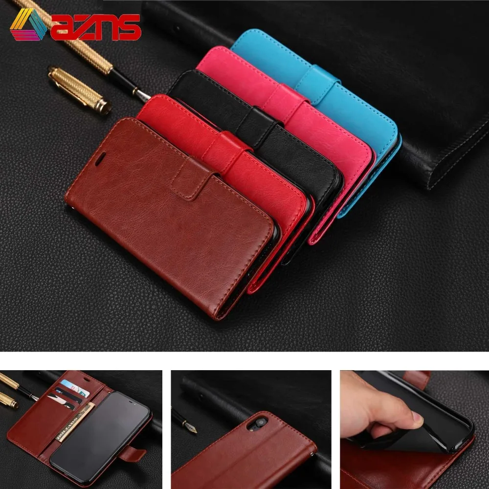 

Luxury Leather Wallet Viewing Stand Case for iPhone XR Kickstand Feature Card Slots Magnetic Closure Flip Cover for iPhone XR