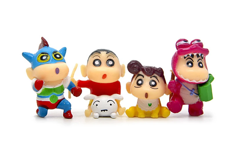 8 шт./Партия DIY Crayon Shin-Chan игрушечные фигурки из ПВХ милый карандаш Shin-Chan фигурка Коллекционная модель игрушки пейзаж для сада