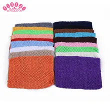 TINSAI Brand 20*23CM 30Color 9 inches 40g Elastic wrapped chest Baby Girl Crochet Weave Tube Tops Chest Wrap Wide DIY tutu skirt