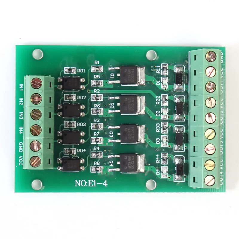 Оптопара изоляции релейный модуль 4 канала FET полевой трубный модуль NMOS FR1205 DC 5-24 В электромагнитный драйвер