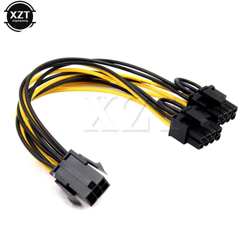 

6 inch 2 x Molex 4 pin to 8-Pin PCI Express Video Card Pci-e ATX PSU Power Converter Cable - Molex to Pcie 8 pin Adapter