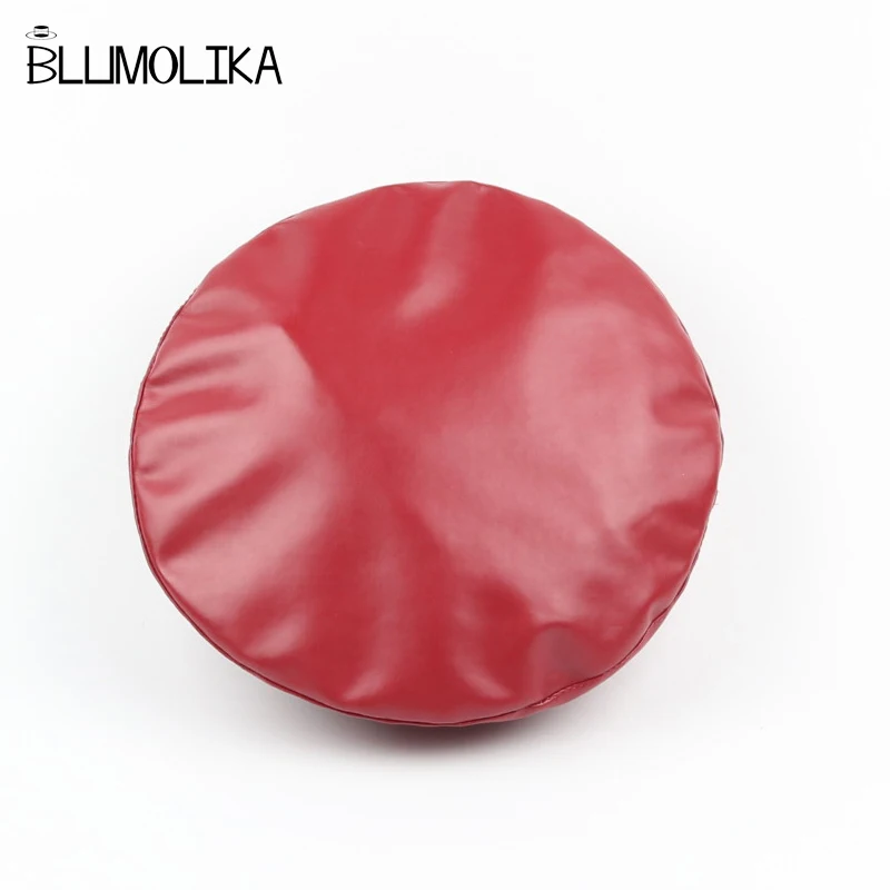 

2018 New Fashoin Felt Pu Leather Beret Caps for Girl's Spring Autumn Flat Berets Hat Solid Color Women Lovely Beanie Beret Cap