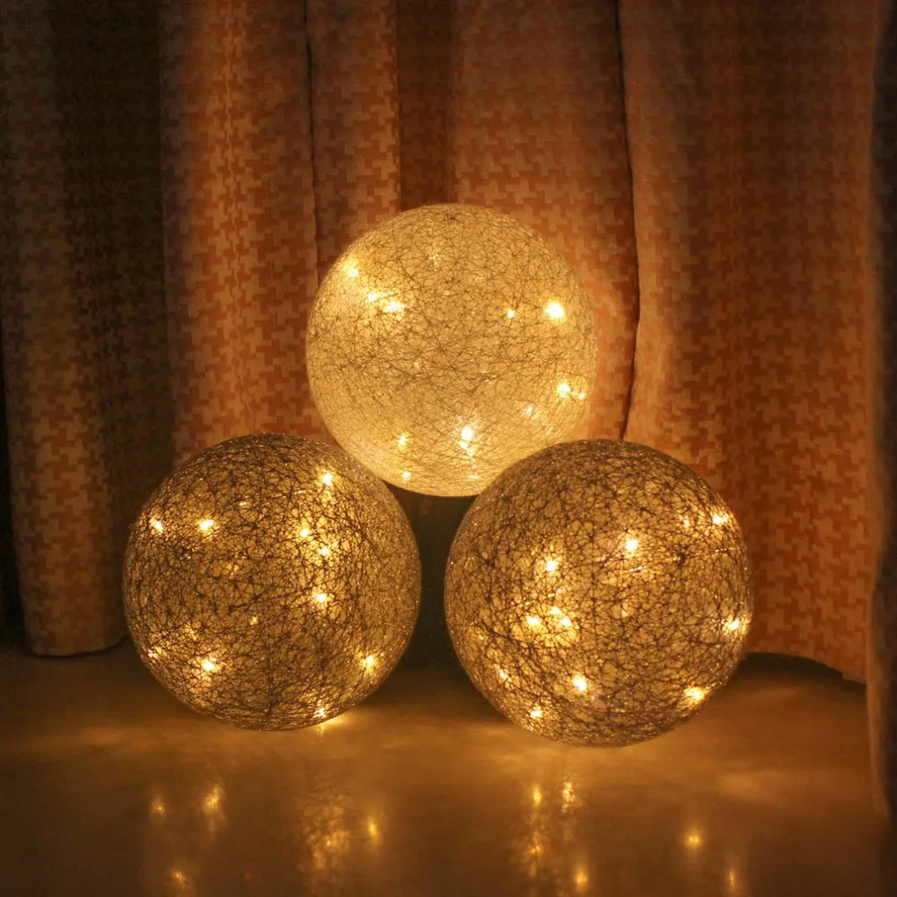 Led Cotton Wire Ball Pendant Light Cotton Wire Suspension Led Lamps Globe Indoor Modern Pendant