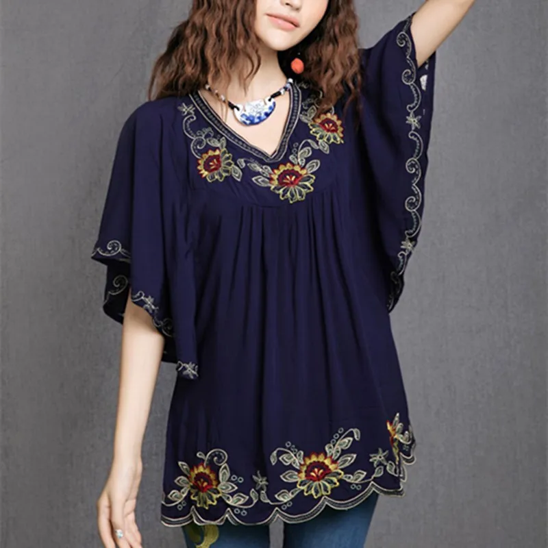 Skup Floral Haftowane Bluzki Koszula Bluzka W Stylu Vintage Lato Plus Rozmiar Odzieży Macierzyński Dla Kobiet W Ciąży Gravida Koszule Na Co Dzień