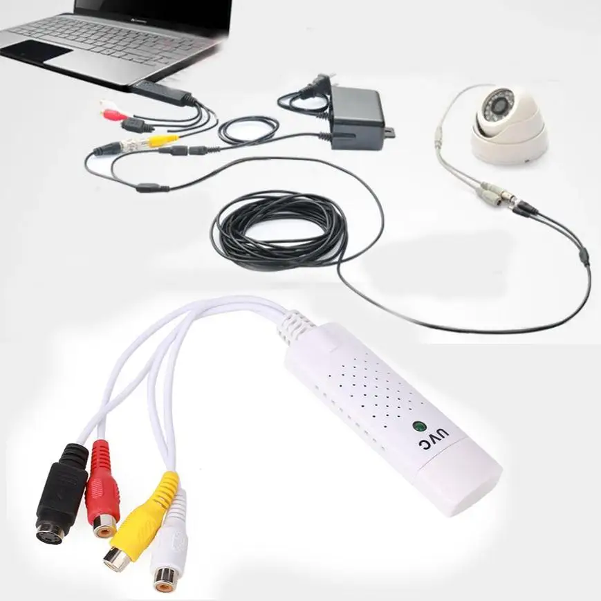 

USB Video TV Tuner DVD VCR Audio Capture Card Converter Record Grabber Adapter